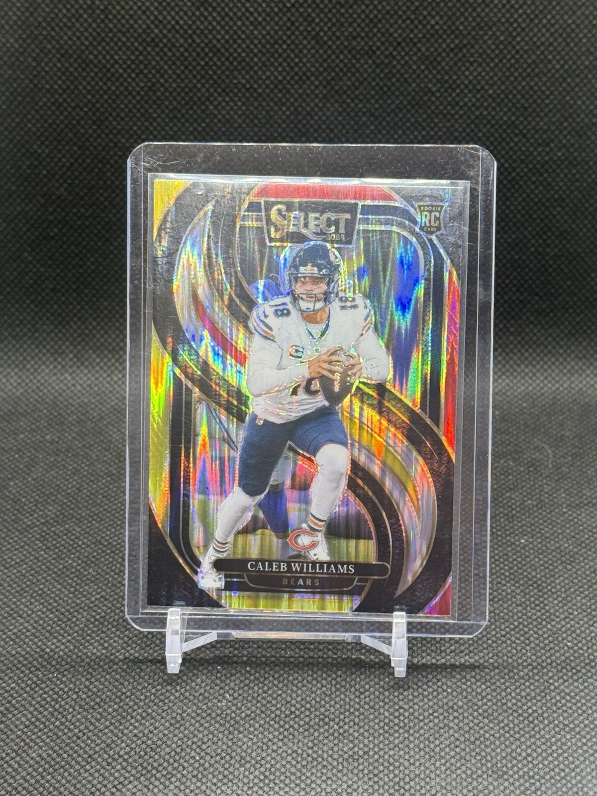 2024 Panini Select - Premier Level Caleb Williams Red & Yellow Shock Prizm (RC)
