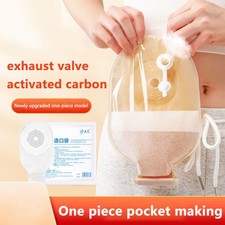 1Pc Exhaustable Colostomy Bags 65mm Hole One-piece Drainable Ostomy Bag