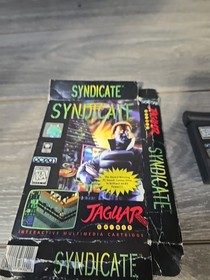 Syndicate (Atari Jaguar, 1995) Game And Damaged Box Only [Tested & Working]