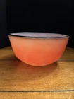 1 Orange  Fire King Bowl with Black Rim/Edge. 6” X 3” Anchor Hocking