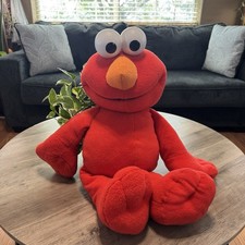 Sesame Street BIG BOOK ELMO JUMBO 28 Plush 2002 Fisher Price Large Stuffed VTG