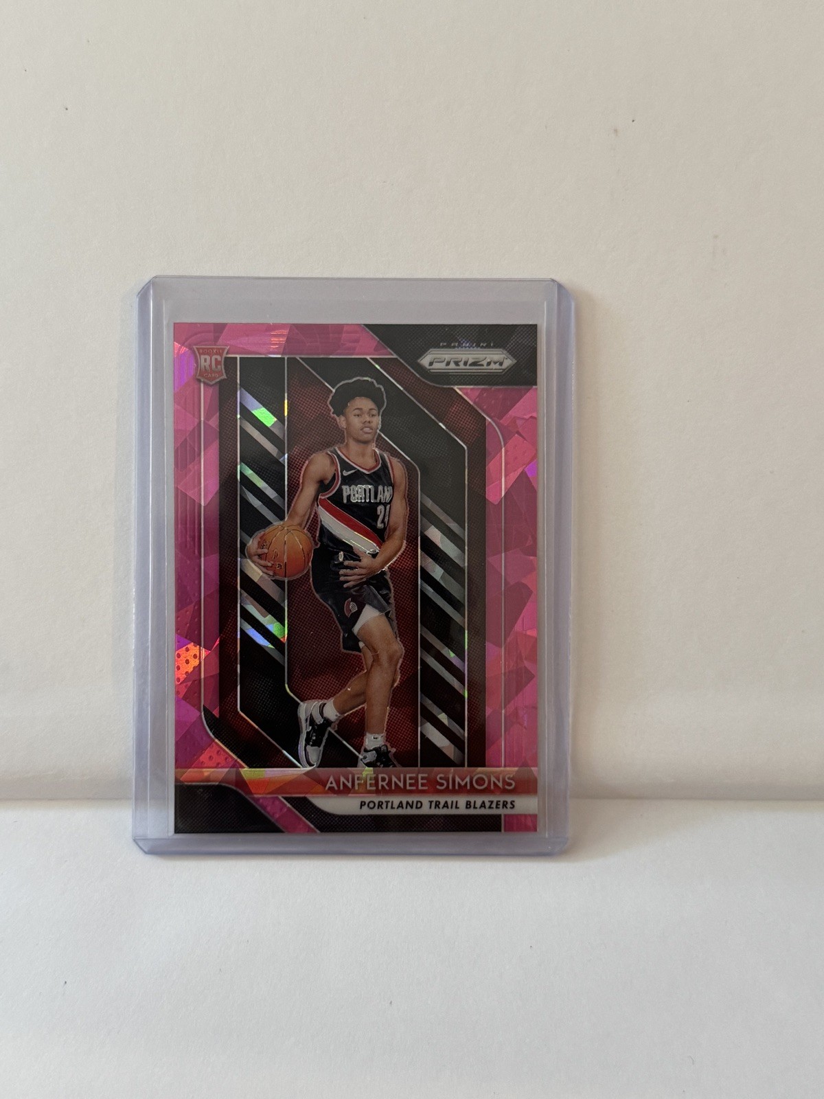 2018-19 Panini Prizm Pink Ice #61 Anfernee Simons RC