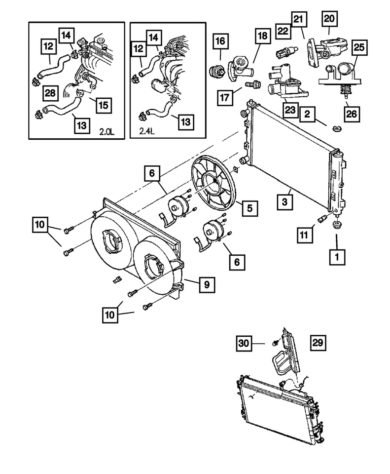 5269870AB 2004-07 DODGE RAM 5.7L COOLANT TEMP SENSOR - Image 4 of 4