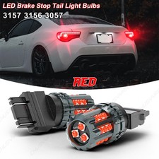 2PCS 3157 3156 Red LED Brake Tail Stop Signal Light for Jeep Wrangler 2007-2023