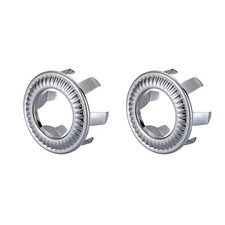 2 Pack Sink Overflow Ring, WOWOW Brass Trim Brushed Nickel