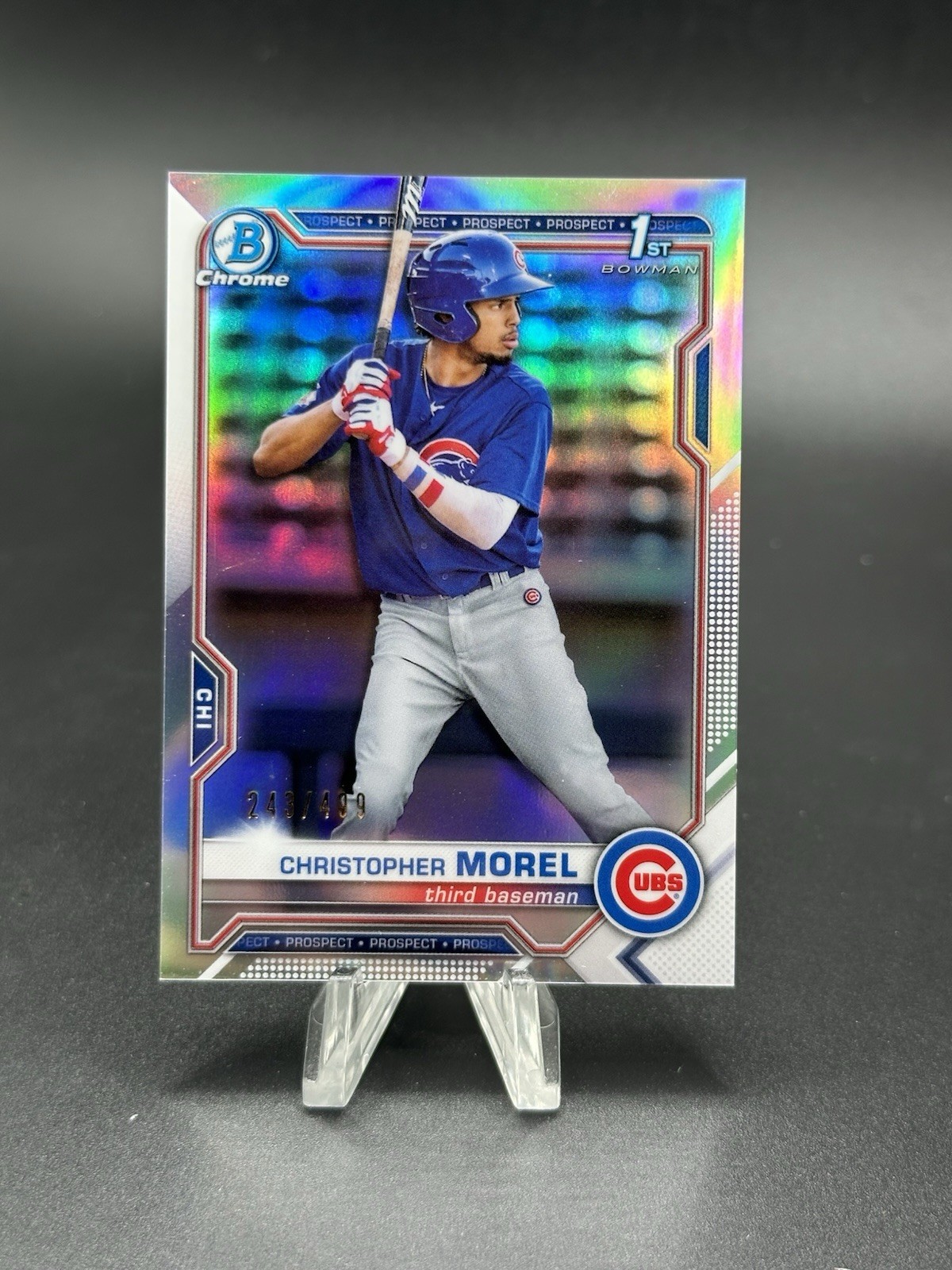 2021 Bowman - Chrome Prospects Christopher Morel #BCP-131 Refractor /499 (RC)