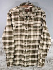 Orvis Plaid Flannel Long Sleeve Heavy Shirt With Pockets / Men's Size XL