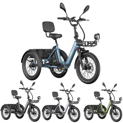 Fafrees F20 Mate II Elektro Dreirad eBike 3 Räder 20 Zoll mit Korb 250W 48V 21Ah