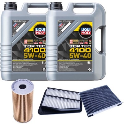 Inspektionspaket Liqui Moly Top Tec 4100 5W-40 10L für KIA Stinger 3.3 T-GDi