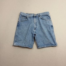 Vintage Wrangler Hero Jean Shorts Men's 34 Blue 9" Inseam Jorts Denim y2k Cowboy