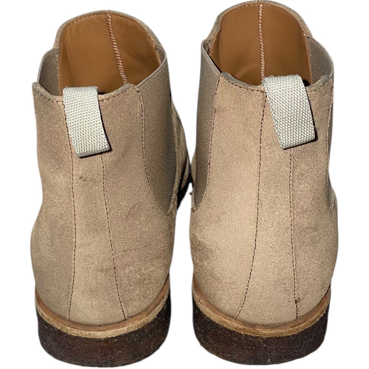 TAFT Beige Tan Suede Chelsea Ankle Boots Size: EU 41 / US 8 
