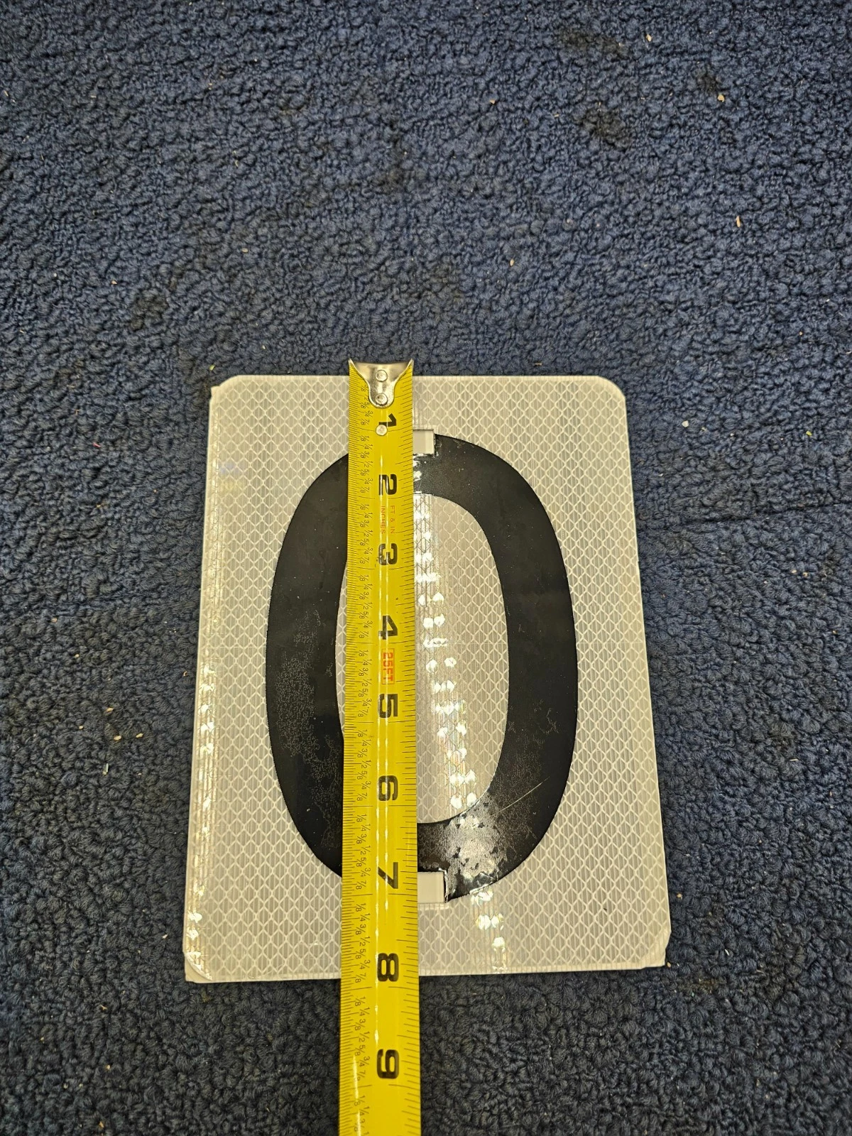(QTY 2) Aluminum Reflective Parking Lot Number 0 Sign 8" x 6" Curbside image 3