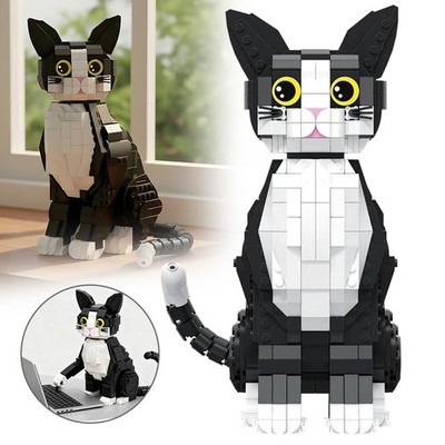 801 Teile Mini Katze Bausteine Bausatz Tuxedo Kuhkatze Modell Spielzeug Geschenk