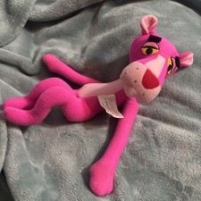 Vintage 1964 Pink Panther Plush Mighty Star Poseable Stuffed Animal