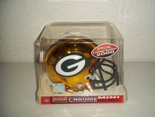 GREEN BAY PACKERS RIDDELL MINI HELMET CHROME LIMITED EDITION 1464/2000 NEW MIB