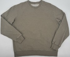 Everlane The Track Crew Organic Cotton Oversized Pullover Sweatshirt Olive Sz M