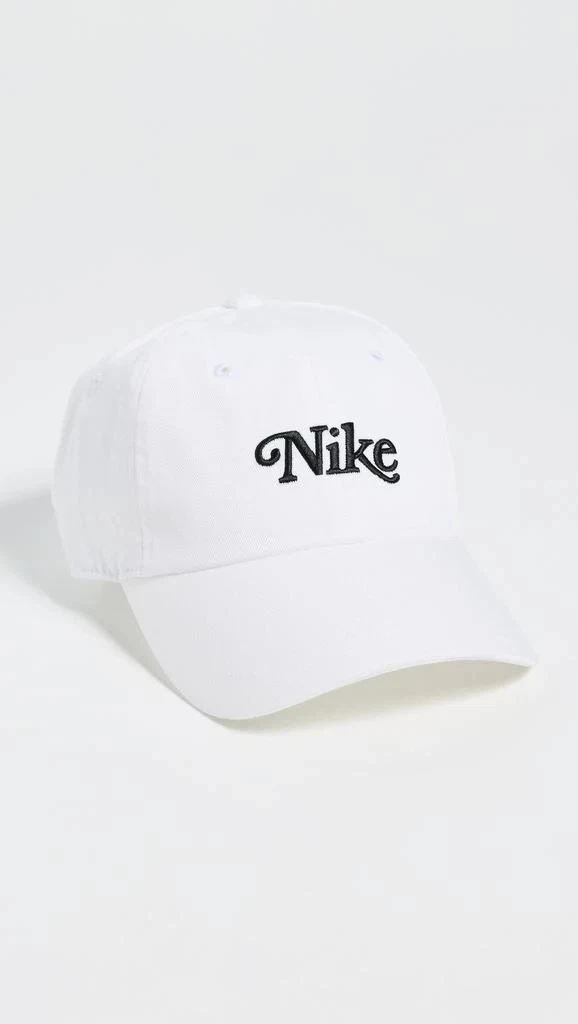 Nike Club Cap White Black Unisex Adults Size S/M Script Hat FV5555-100 NWT