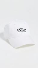 Nike Club Cap White Black Unisex Adults Size S/M Script Hat FV5555-100 NWT