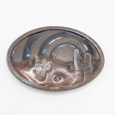 Brass Cactus Desert Belt Buckle