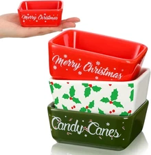 Tanlade 3 Pcs Christmas Sugar about 3.54 inches/ 9 cm, Red, Green, White 