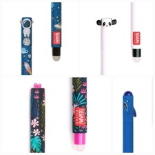 Legami Discontinued Pensx4 Panda, Shark(Sad Face), Flora & Astronaut