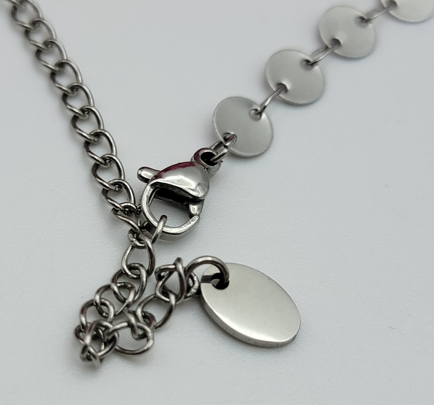 Plunder Design Silver Tone Tiny Circle Link Chain… - image 4
