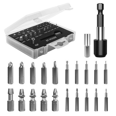Damaged Screw Extractor Set 22 PCS Stripped Removal Kit