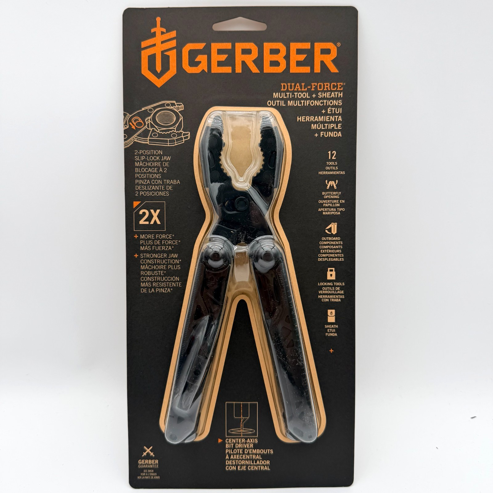 Gerber Dual Force 12 Tool Multi-Tool With Sheath Stainless Steel