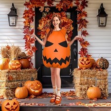 Pumpkin Costume Lovely Outfit Cosplay Dressing up for Themed Party Carnival Show