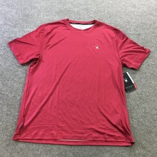 Spyder Rash Guard Shirt Mens Large Red UPF 30 Swim Surf Quick Dry Lightweight