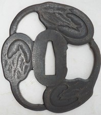 Japanese Vintage Tsuba Iron Handguard Replica from Japan 0613F32