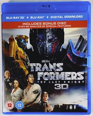 TRANSFORMERS: THE LAST KNIGHT Pre-owned 3D Blu-Ray + 2D + Bonus Disc 2017 Movie