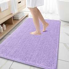 OLANLY Large Bathroom Rugs 59x35, Extra Soft Absorbent 59" X 35", Lavender