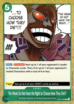 The Weak Do Not Have the Right to Choose How They Die!!! C Kingdoms of Intrigue