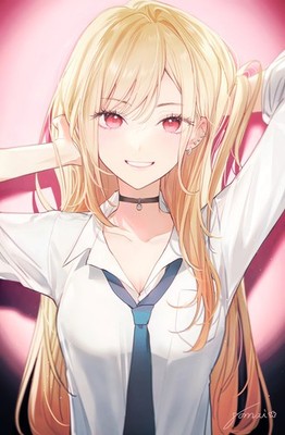 Anime girls kitagawa marin smiling sono bisque doll wa Custom 11x17 Poster