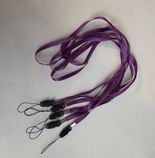 5x PURPLE Neck Strap Lanyard for Mp3 Cell Phone USB Flash Drive ID 16" FREE SHIP