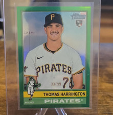 Topps 2025 Heritage Chrome Green Thomas Harrington #664 99 Pirates RC