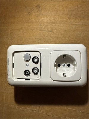 WISI TV SAT DOSE + Abdeckung passend zu Busch Jäger Reflex  SI Alpinweiss