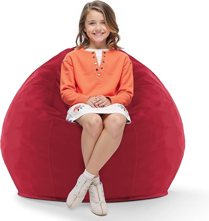 HABUTWAY 2FT Bean Bag Chair, 2' Beanbags Small Bean Bag Chairs with Filling,