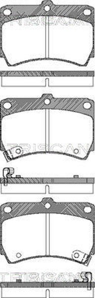 Triscan Bremsbelagsatz Scheibenbremse 8110 50965 FüR Mazda 323 4 BG 5 BA Demio 2-image