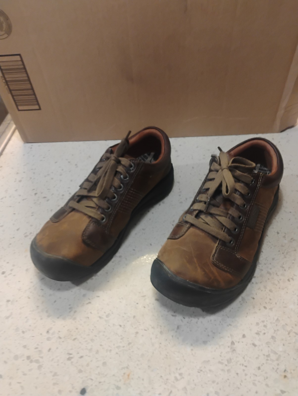 KEEN AUSTIN Oxford 1007722 Uomo TG 9 Pelle Marrone Portland Classic