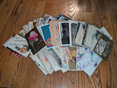 Huge Lot of 350+ Vintage Holidays Greetings Travel Christmas Antique Postcards 