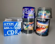 Lot Of CD-R Blanks TDK Memorex Maxell Philips Hi-Val Over 300 New Sealed