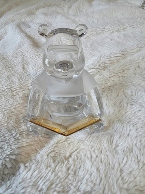 Disney Lenox Crystal Pooh Figurine Frosted Accents 24k Book Gold VERY RARE