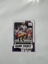 2021 Panini Contenders Draft Picks - Justin Jefferson #30 Game Ticket Red