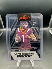 2024 Leaf Press Pass Premium KYRON DRONES 1/1 Production Proof Reflector Black