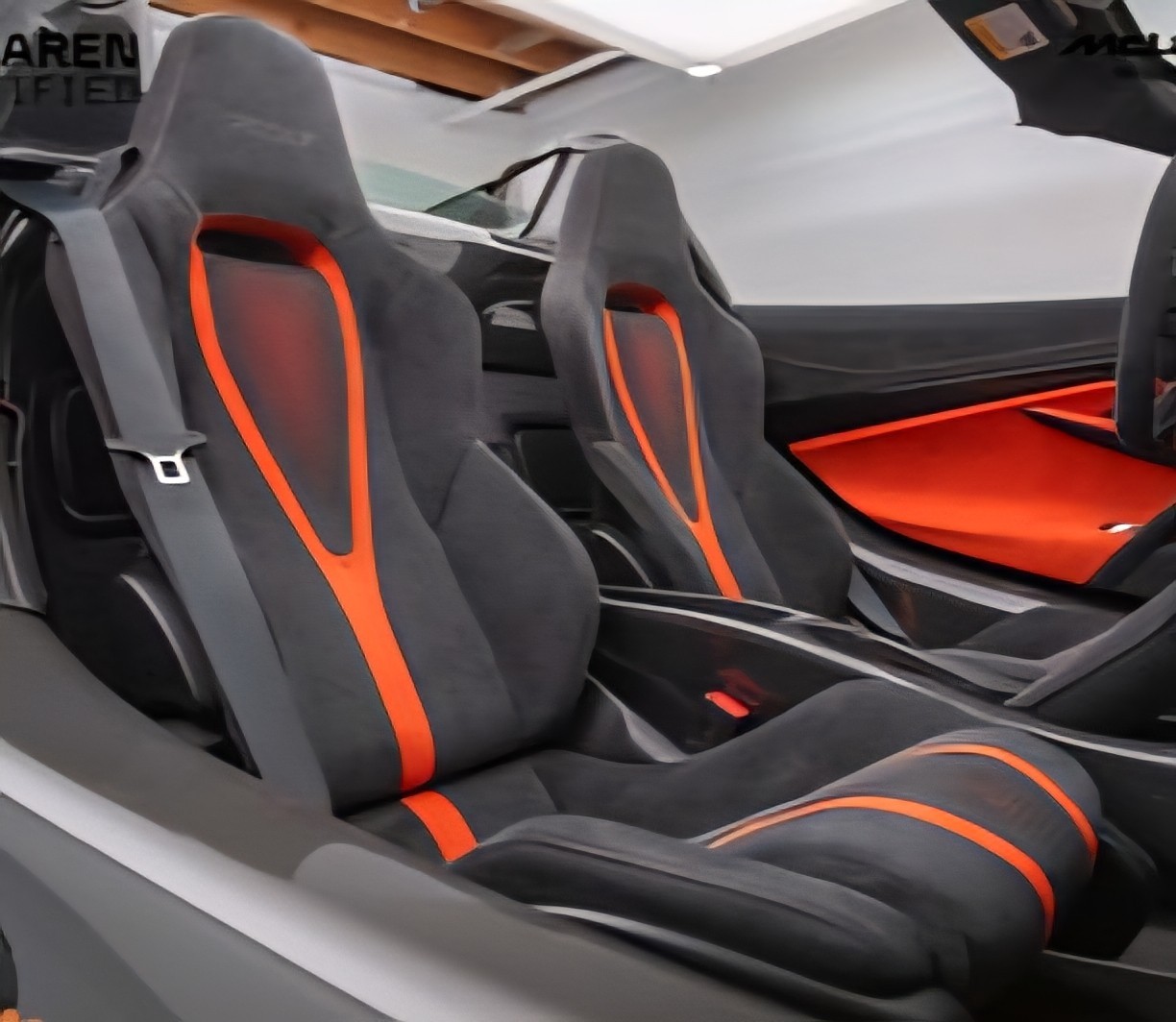 Mclaren 765lt Seat Seats Alcantara Power Driver Passenger Carbon Fiber Backs 
