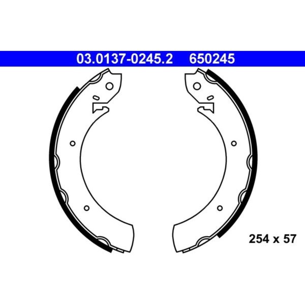 ATE Bremsbacken Satz 254Mm Hinterachse Passend FÜR MERCEDES-BENZ MB-image