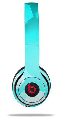 Skin Wrap for Beats Solo Wireless 2 3 4 Bokeh Hex Neon Teal SKIN ONLY