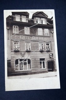Postcard guest and lodging house "Good Source" 1934 Weimar